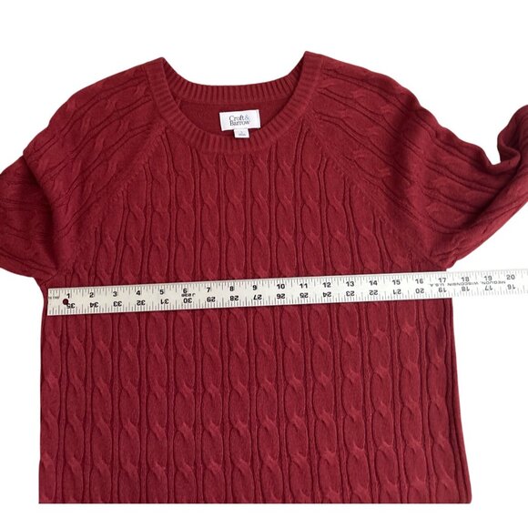 Croft & Barrow Mauve Cable Knit Long Sleeve Pullover Sweater Lightweight Small - Picture 4 of 6